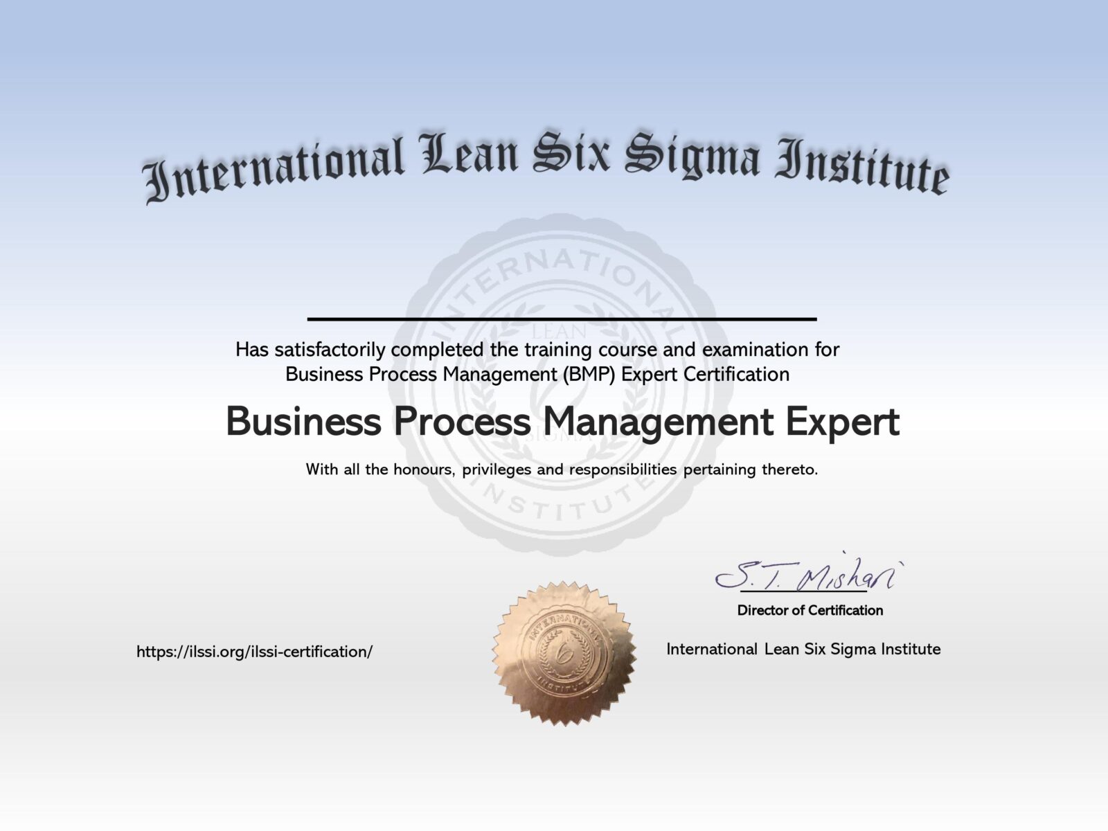 BPMcert | International Lean Six Sigma Institute