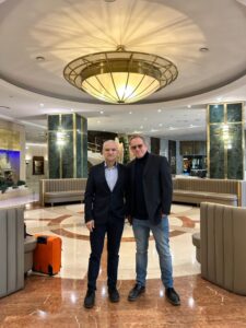 John Dennis and Constantin Stan at Grand Hotel Bucharest 2022