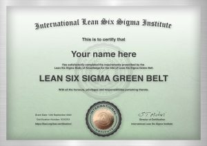 ILSSI International Lean Six Sigma Green Belt Certification Accredited