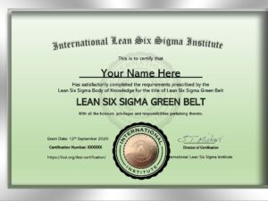 Lean Six Sigma Training ILSSI Green Belt