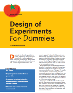 Six Sigma DOE Design of Experiments for Dummies