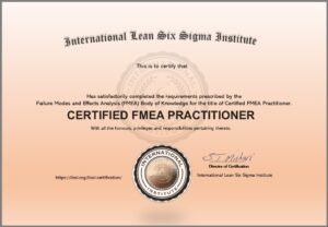 Certified-FMEA-Practitioner ILSSI Accredited