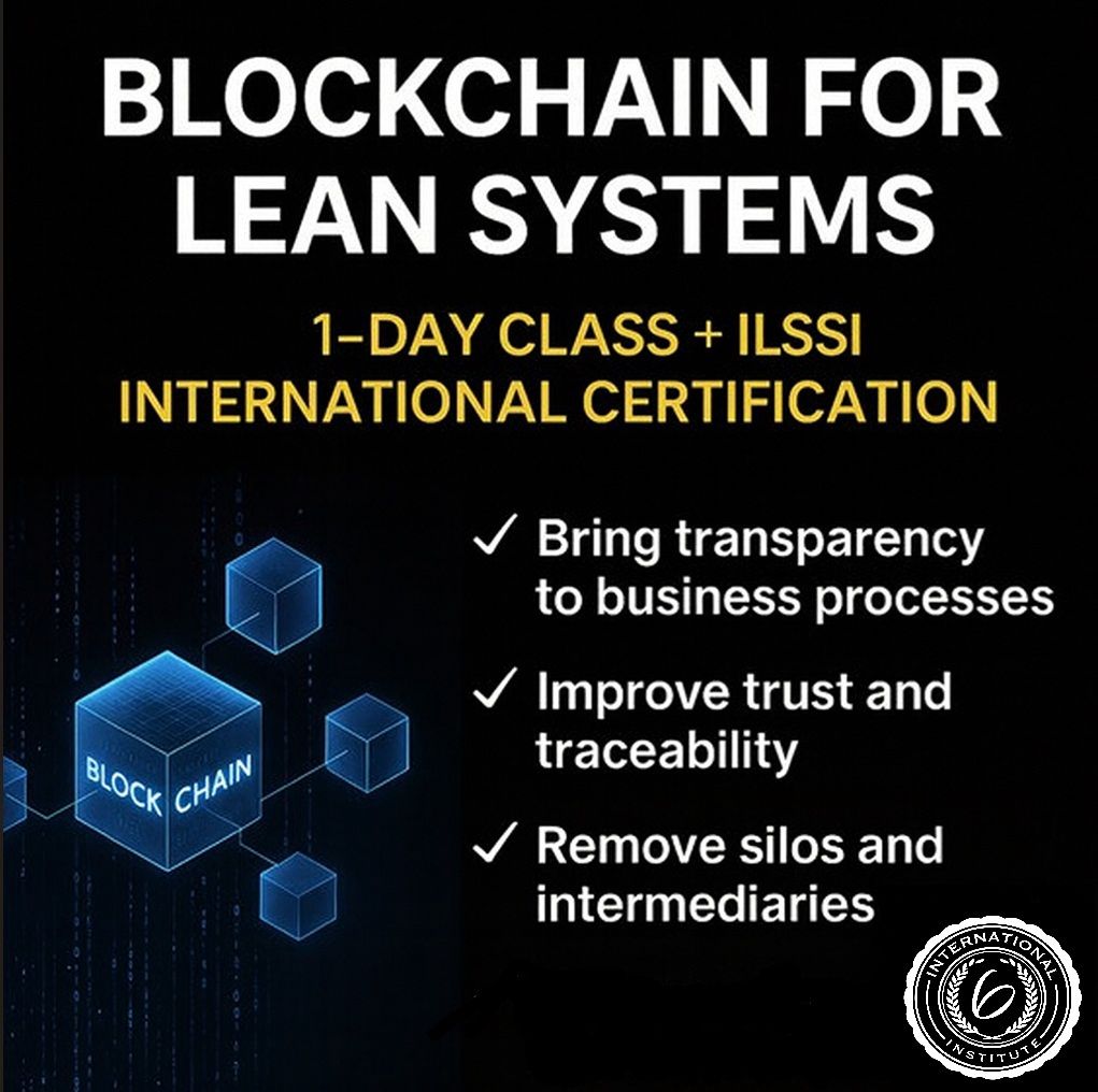 Blockchain for Lean Systems – 1 day Live-Zoom training and certification