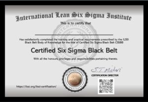 Certified Six Sigma Black Belt ILSSI Accredited