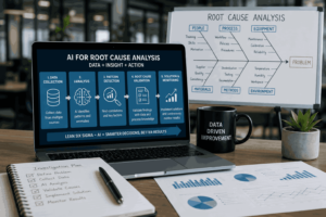 AI for root cause analysis, machine learning root cause analysis, AI RCA, Lean Six Sigma root cause analysis, AI in DMAIC